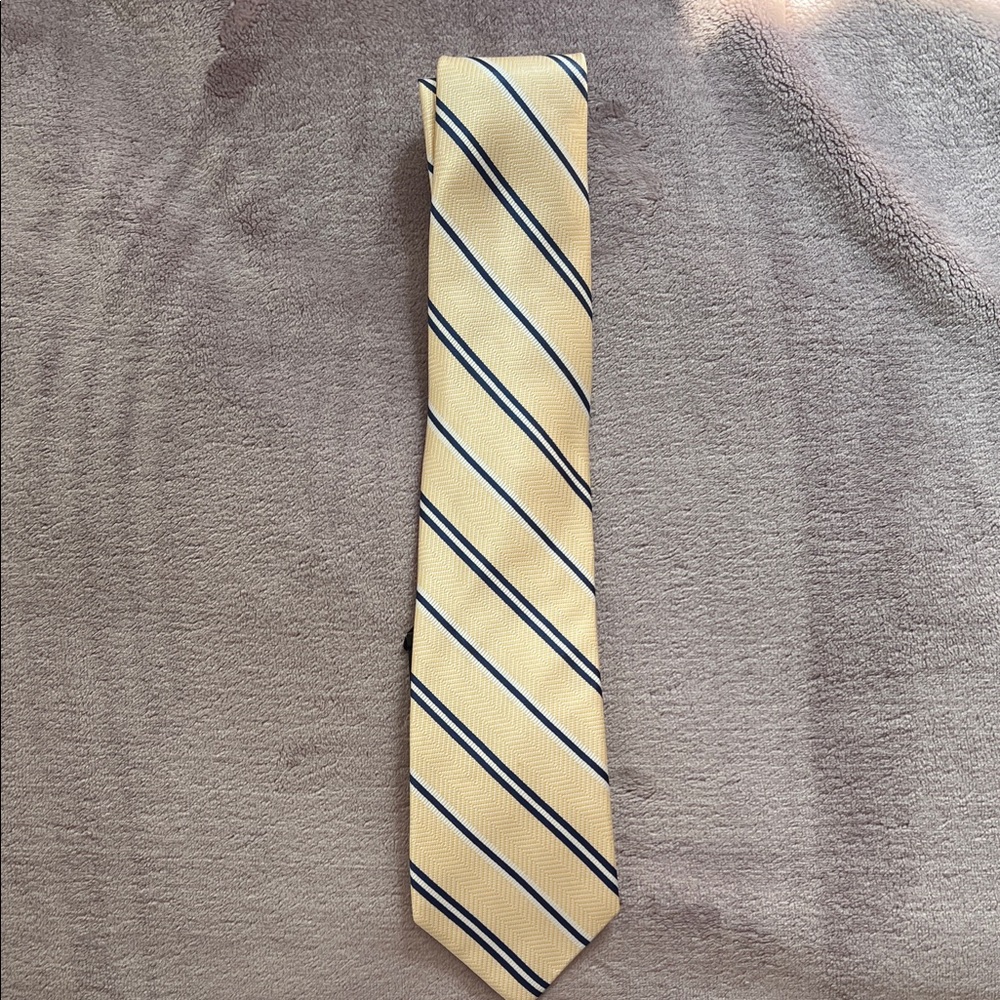 Jos. A. Bank Classic Yellow and Navy Tie